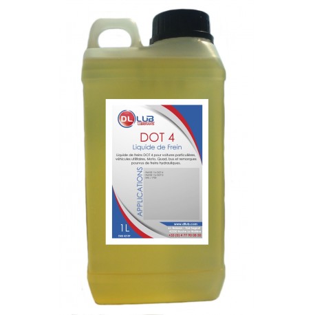 Liquide de frein LEXOIL DOT 4 - 1 litre - Action karting - Huiles -  Lubrifiants